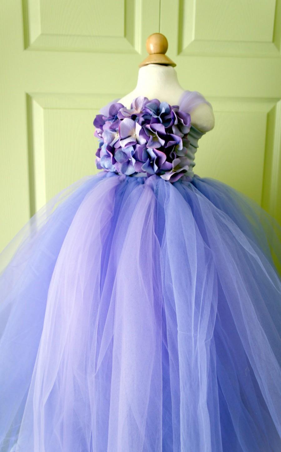 زفاف - Flower Girl Dress, Tutu Dress, Photo Prop, Lavender Purple, Flower Top, Tutu Dress