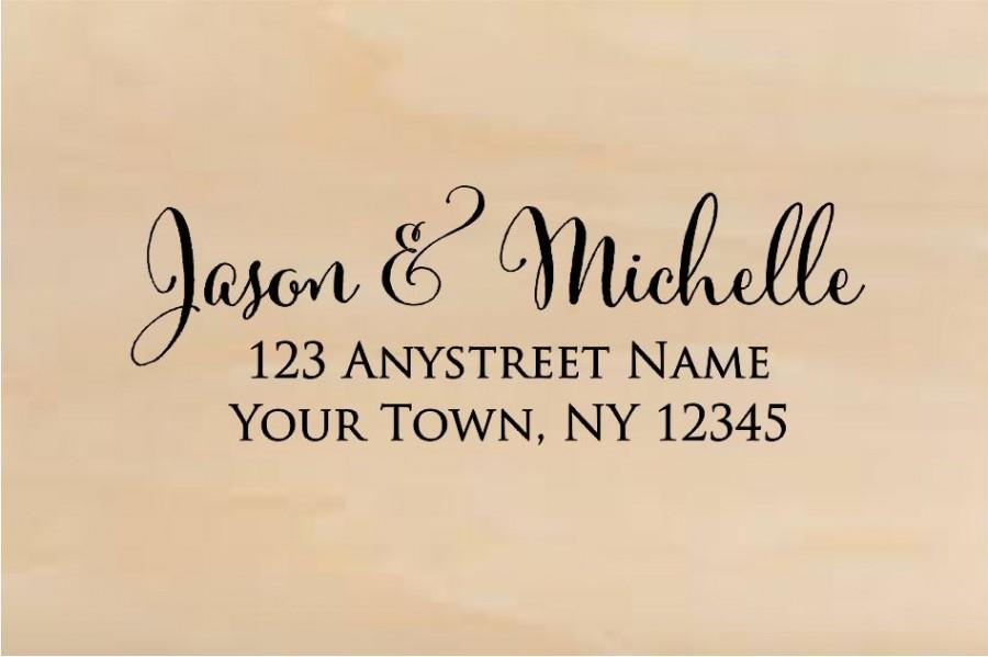 Mariage - Self Inking Personalized Return Address Stamp - Custom Rubber Stamp R264