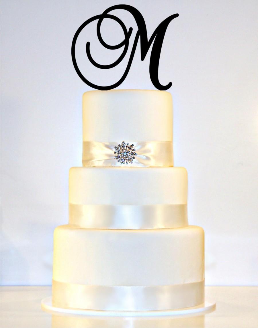 Свадьба - 6 inch Monogram Cake Topper
