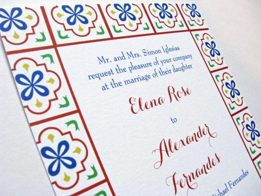 زفاف - Mexican Tile Talavera Wedding Invitations