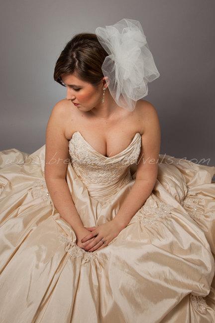 Wedding - Illusion Tulle Bridal Bubble Pouf - White, Diamond White, Ivory, Champagne, Matte, Sparkle