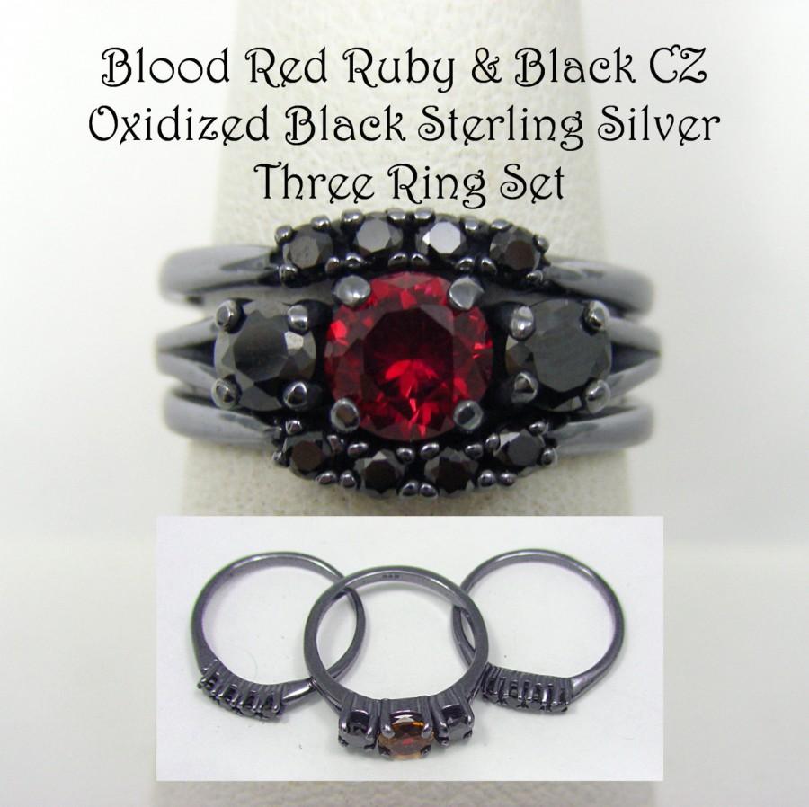 Свадьба - 3 DAY SALE Black Engagement Ring 