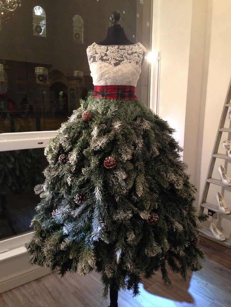Wedding - 46 Fashion Inspired Christmas Trees Made From Dress Forms