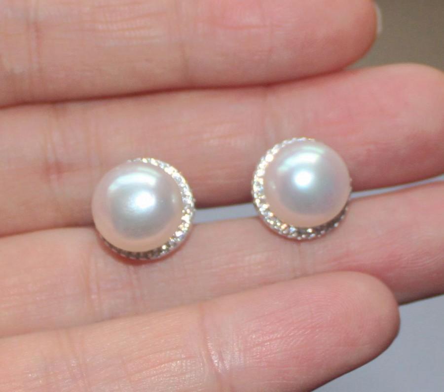 real pearl earrings stud