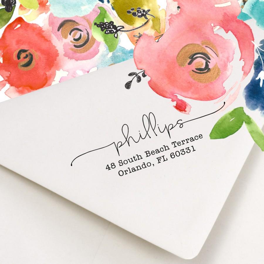 Mariage - Address Stamp - Return Address Stamp - Personalize Address Stamp - Self Ink Address Stamp - Lovely Lines - Wedding Invitations - No. 41