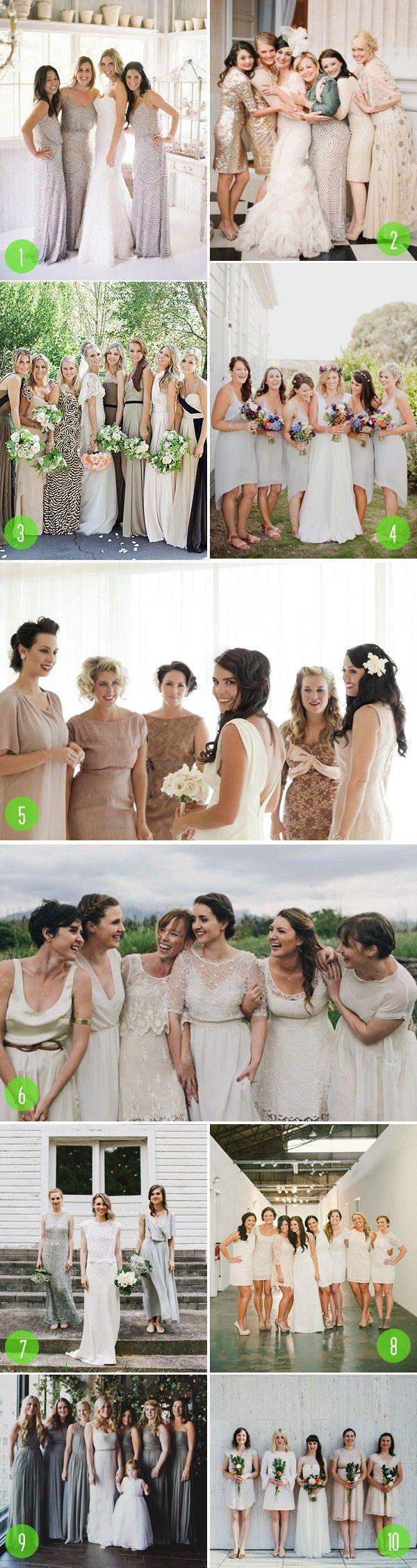 Hochzeit - Top 10: Neutral Bridesmaids Dresses