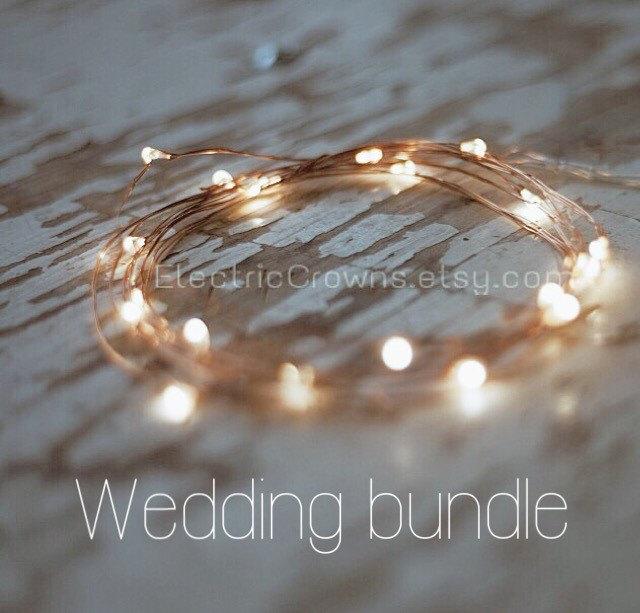 Hochzeit - Rustic wedding decor, Led string lights, starry Lights, battery fairy lights. Fall wedding lights 7ft or less™
