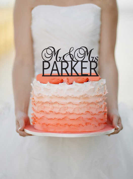 Свадьба - Mr&Mrs Wedding Cake topper