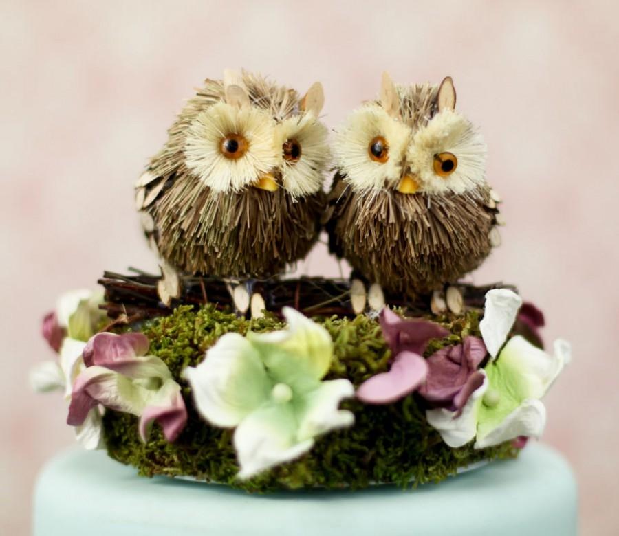 Hochzeit - I'll Look Out For You Owl Wedding Cake Topper - 102721