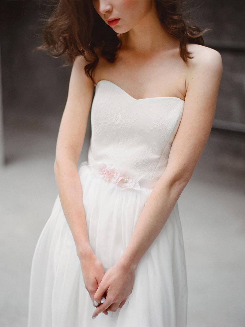 Mariage - Milada // Silk wedding gown - Ombre wedding dress - Pink wedding dress - romantic wedding dress - bohemian wedding gown - boho wedding dress