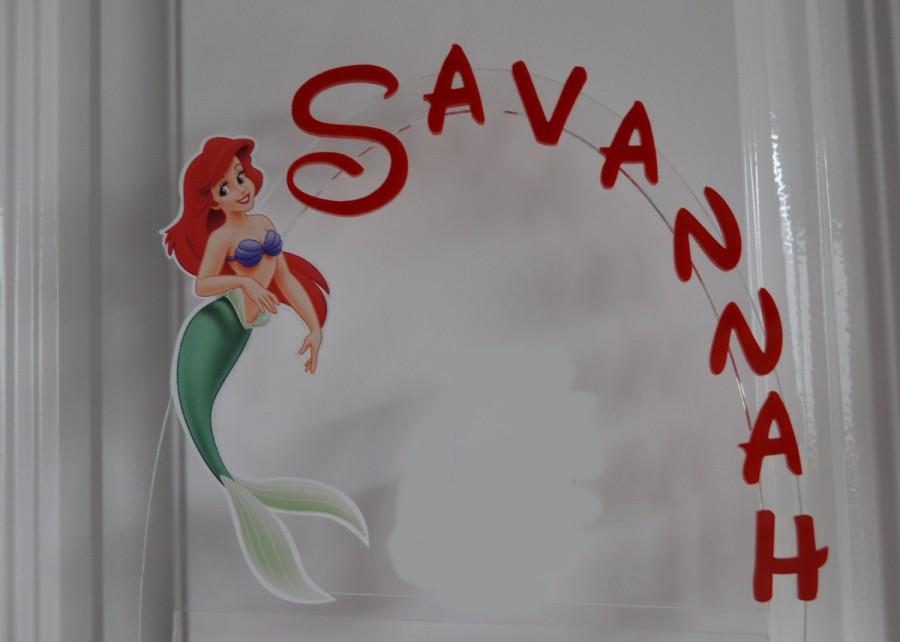 Mariage - Mermaid PERSONALIZED cake topper or ANY character