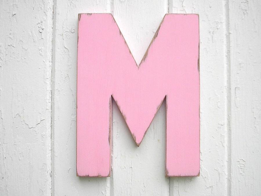 Mariage - Rustic Shabby chic Wedding decor Letter "M" Guest Book Alternative Kids Nursery Letters