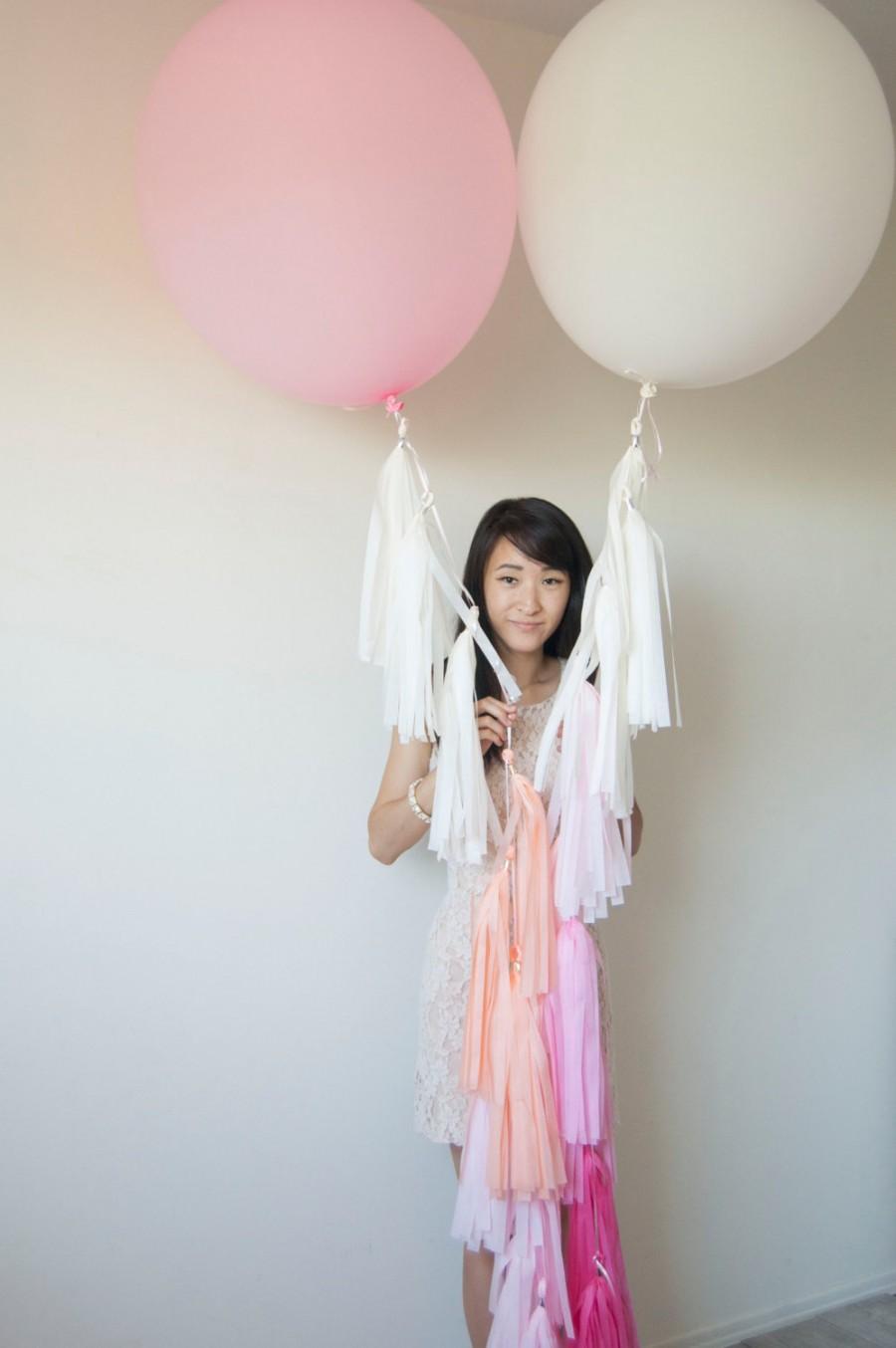 Hochzeit - 36" Balloon Tassels (Set of 2): Customized Colors