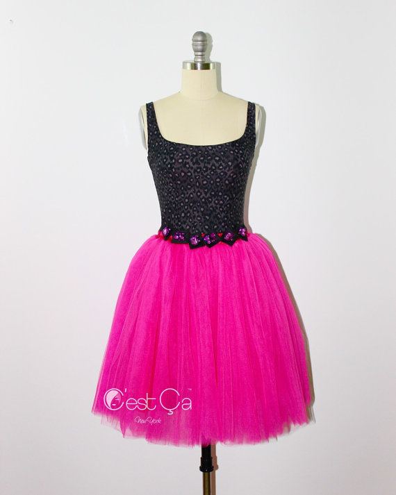 Hochzeit - Cassie Tulle Skirt in Fuchsia / Puffy Princess Tutu in Hot Pink / Bridesmaid Wedding Skirt