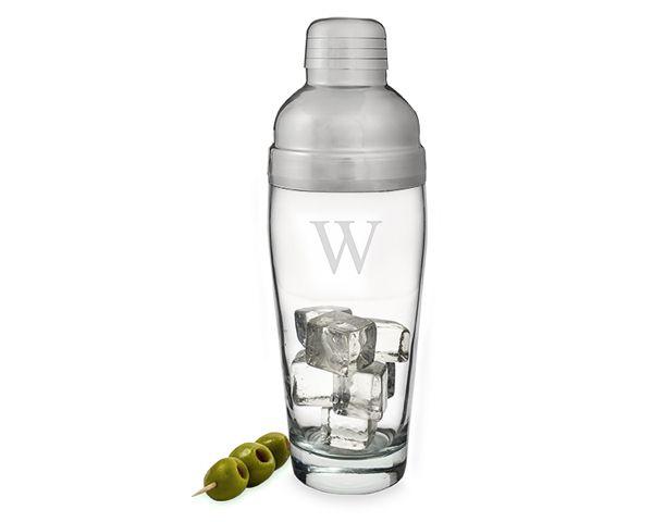 Hochzeit - Personalized Glass Cocktail Shaker