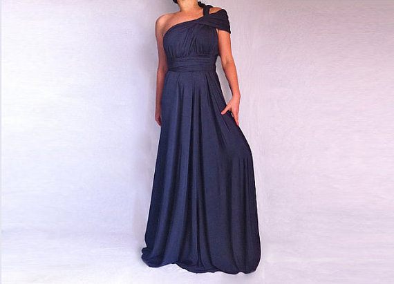 Hochzeit - Convertible Wrap Bridesmaid and Wedding Maxi Dress / Infinity Multi Way Long Dress