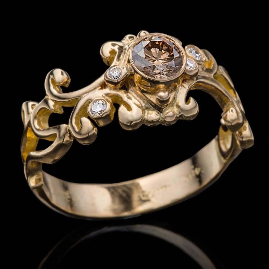 Wedding - Delicate Ring-Diamond Ring-Jali Style-18k gold-engagement ring