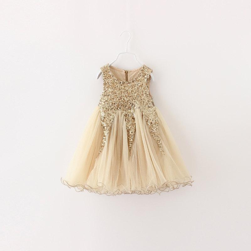 Hochzeit - Gold glamour party dress