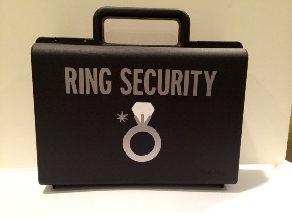 زفاف - Ring Security Briefcase - Ring Bearer Gift - Ring Security Case - Ring Security Gift - Ringbearer Gift - Ring Bearer Pillow Alternative