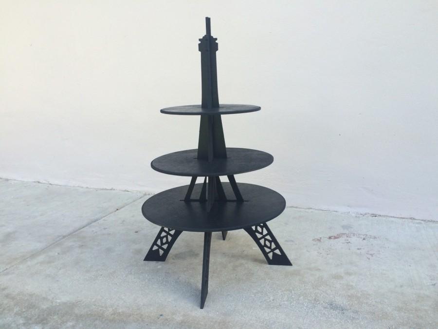 Mariage - Eiffel Tower cupcake stand all black