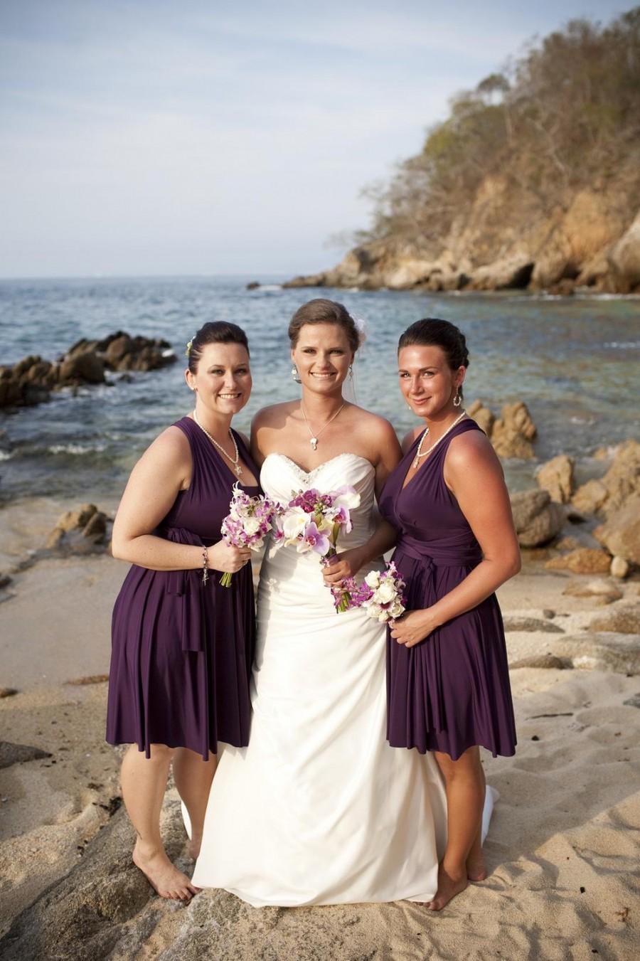Hochzeit - Convertible Infinity Dress Bridesmaid Dress - Jersey Wrap Style