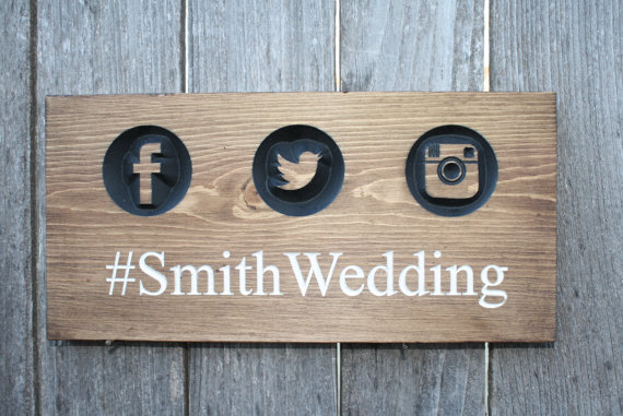 Wedding - Wedding Sign -Hash tag Sign - Rustic Save The Date Sign - Engagement Photo Prop - Personalized Sign-Photo Prop Sign