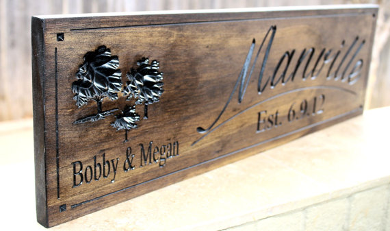 Wedding - Family Sign...Wedding Sign-Marriage Sign-Custom sign-Personalized Wood Sign-Anniverary Gift (SW-10)