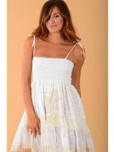 Effortlessly Chic White Cotton Beach Wedding Dress 2406816 Weddbook