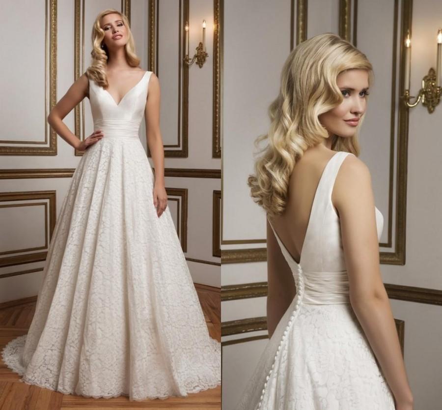 Exquisite 2016 Lace Justin Alexander Wedding Dresses V