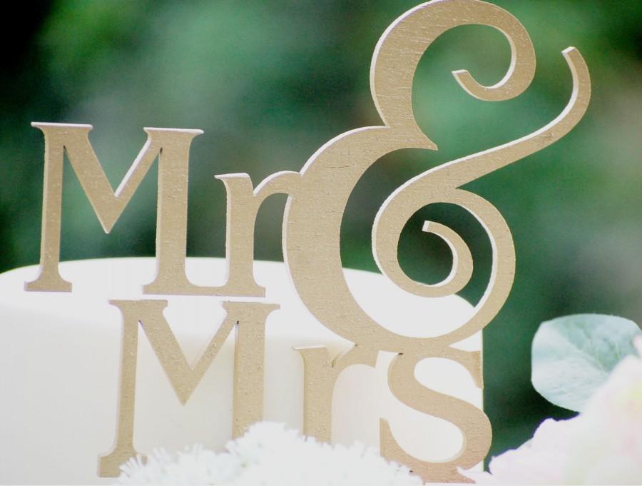 Mariage - Custom Cake Topper Wedding, Ampersand Cake Topper, Mr and Mrs Wedding Cake Topper, Wedding Cake Topper, Custom Color, Wedding Cake Table