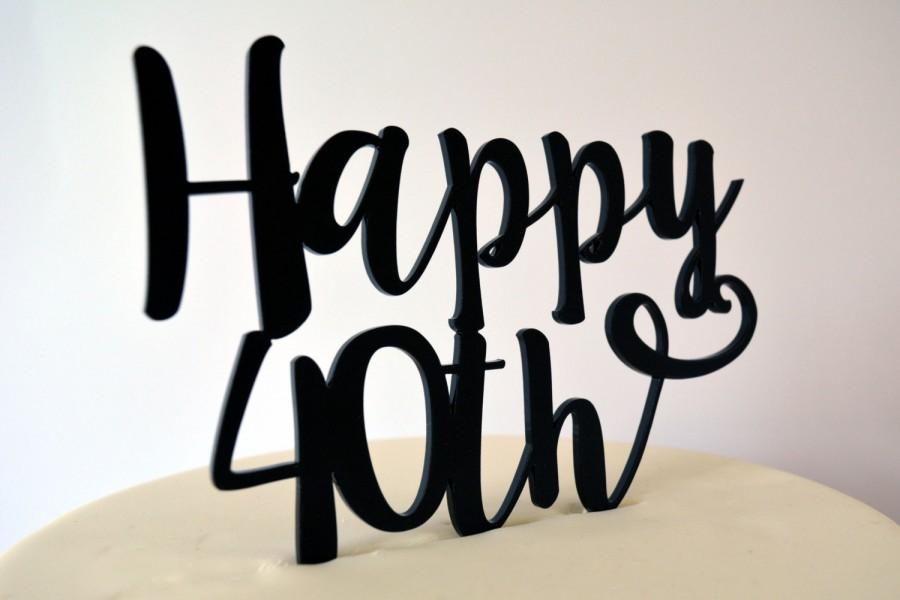Mariage - Happy 21st / 30th / 40th / 50th / 60th - Choose the age! - Birthday Cake Topper