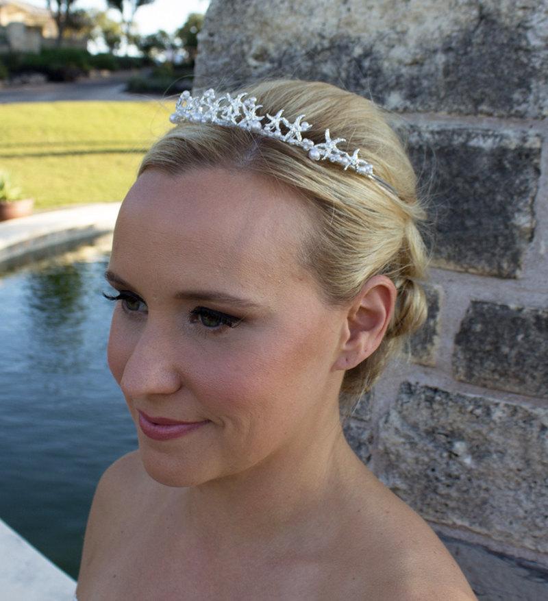 Hochzeit - Starfish hair accessories tiara, starfish wedding tiara, starfish wedding hair accessories, bridal wedding starfish tiara starfish 207176098