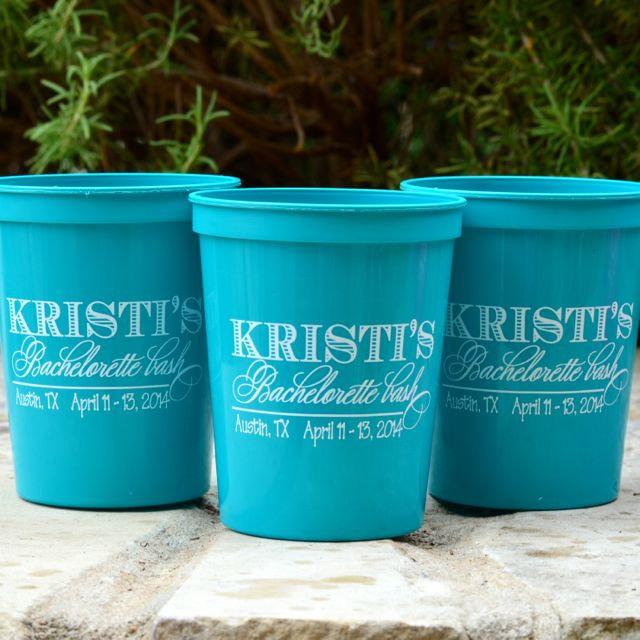 Wedding - Bachelorette Party Personalized Stadium Cups - set of 50