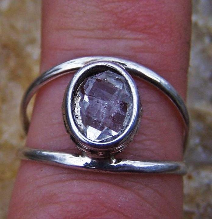 Hochzeit - Herkimer Diamond Ring, U.S. Size 10