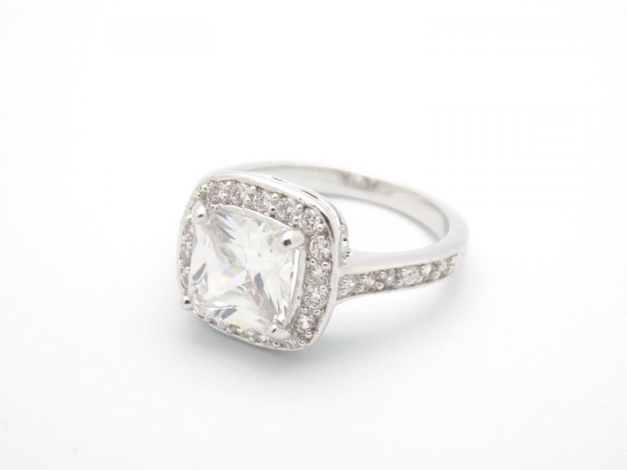 Hochzeit - engagement ring, wedding ring, art deco engagement ring, vintage style ring, art deco ring, cushion cut ring size 5 6 7 8 9 10 - MC1083871AZ