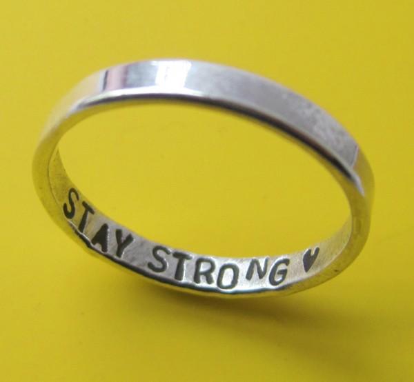 Wedding - Sterling Silver Inner Hidden Message Custom Ring