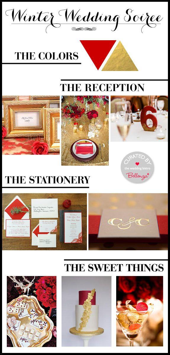 Mariage - Red   Gold Inspiration: Winter Wedding Soiree Series