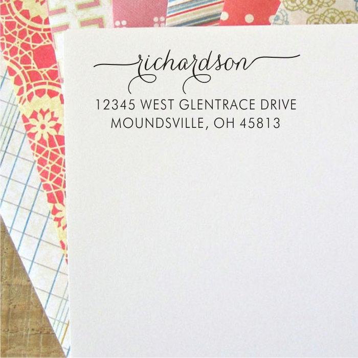 Wedding - Return Address Stamp - Self-Inking Address Stamp - Custom Address Stamp (035)