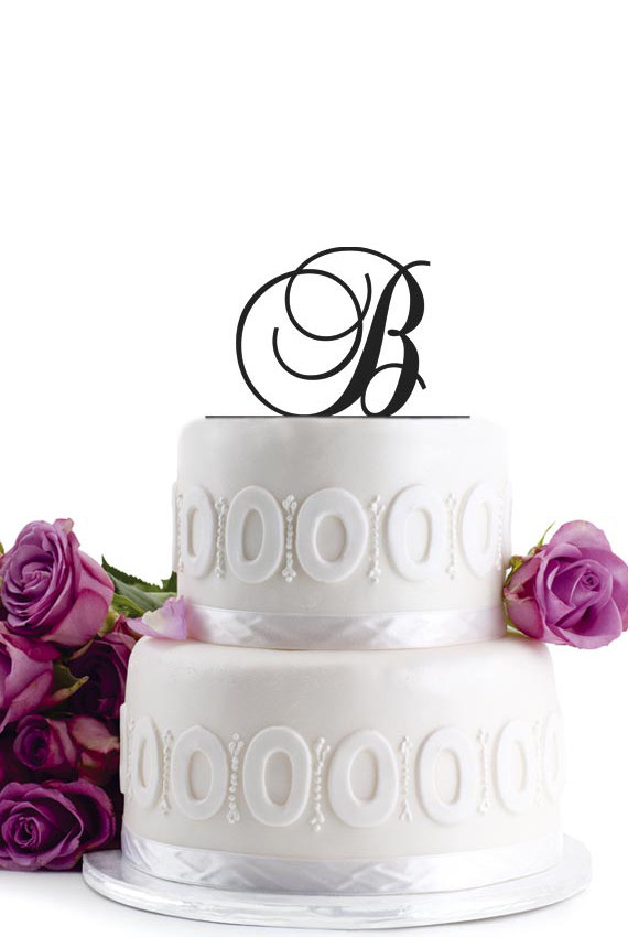Wedding - ON SALE !!! Wedding Cake Topper Initial Wedding Decoration Cake Decor