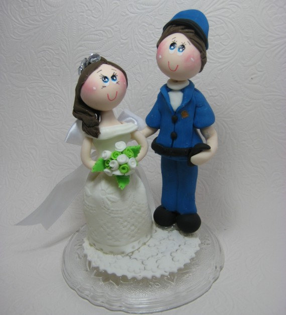 Wedding - Custom wedding cake topper, Funny wedding cake topper, Police cake topper