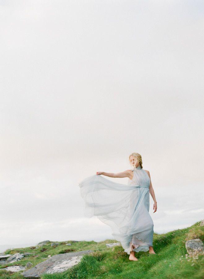 Hochzeit - Ethereal Windswept Cliffs Of Moher Bridal Inspiration