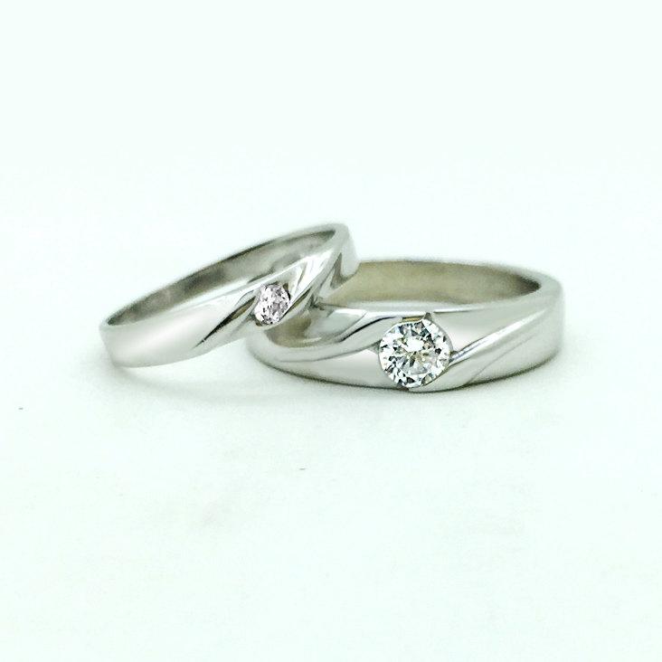 زفاف - Personalized Matching Promise Rings Couples Engagement Bands for 2