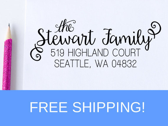 Wedding - Custom Return Address Stamp - Address Stamp - Self Inking Address Stamp - Personalized Stamp - Wedding Stamp - Christmas Gift   (D143)