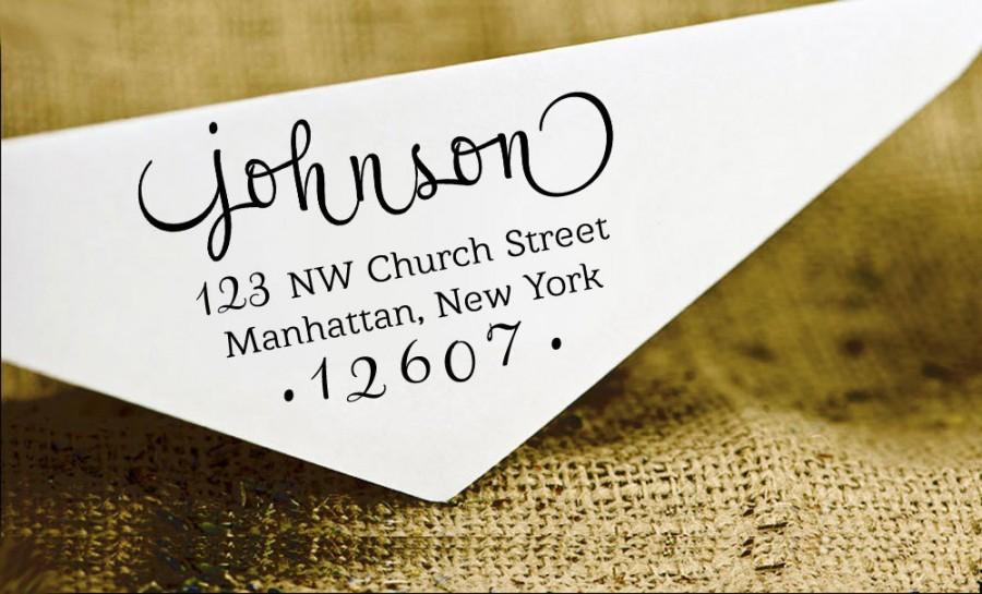 Wedding - Custom Return Address Stamp, Self Inking Address Stamp, Personalized Rubber Stamp, Custom Address Stamp Self Ink, Custom Stamps Gift HS107P