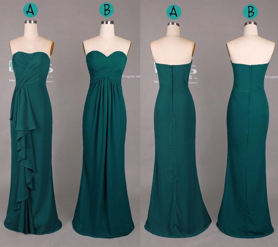 زفاف - New Design 2015 Green Sweetheart Pleats Mermaid Long Bridesmaid Dress/Mother Dresses/Party Dress/Little Mermaid Bridesmaid Dress DH421