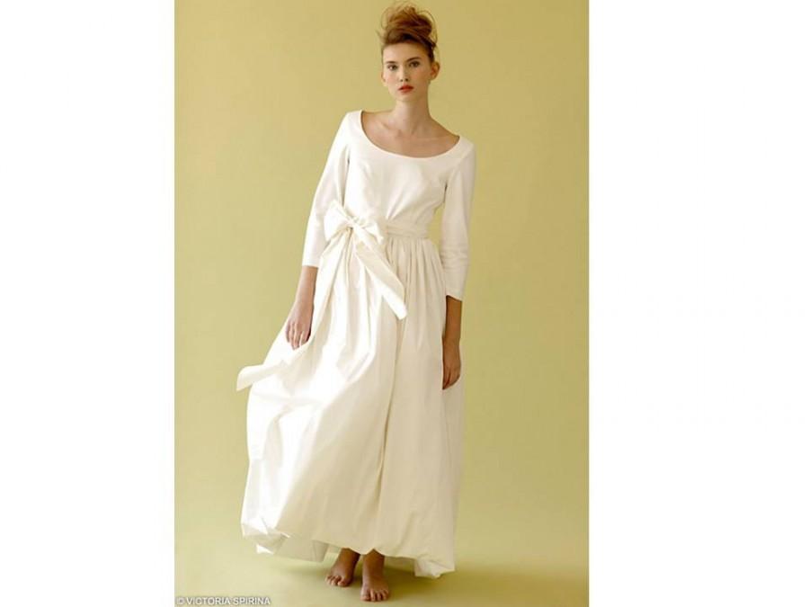 Свадьба - Winter Wedding dress with sleeves  Alternative wedding dress Long sleeve Wedding dress Plus size Wedding dress Bohemian dress