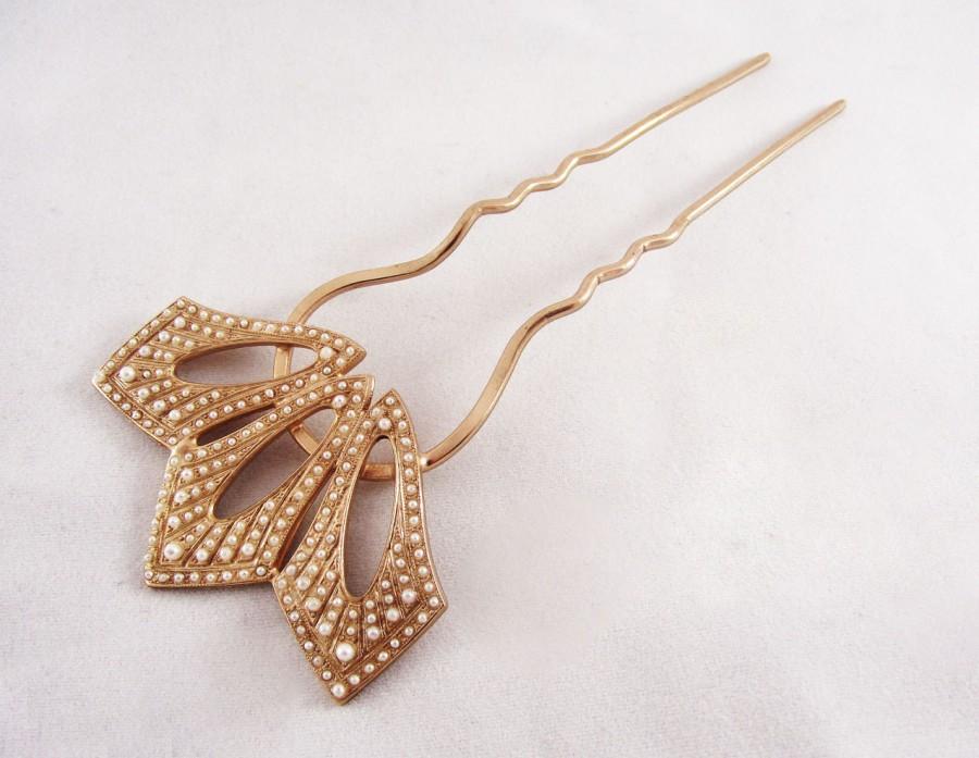Mariage - Rose Gold Hair Accessories, Victorian hair accessories, Rose gold hair comb, Bridal hair accessories, Victorian jewelry, Rose gold Jewelry