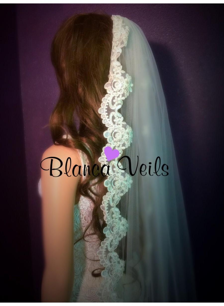 Свадьба - French Beaded Lace Veil