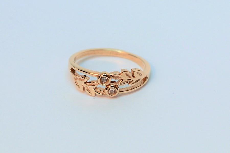 Wedding - Vintage Style Gold Ring