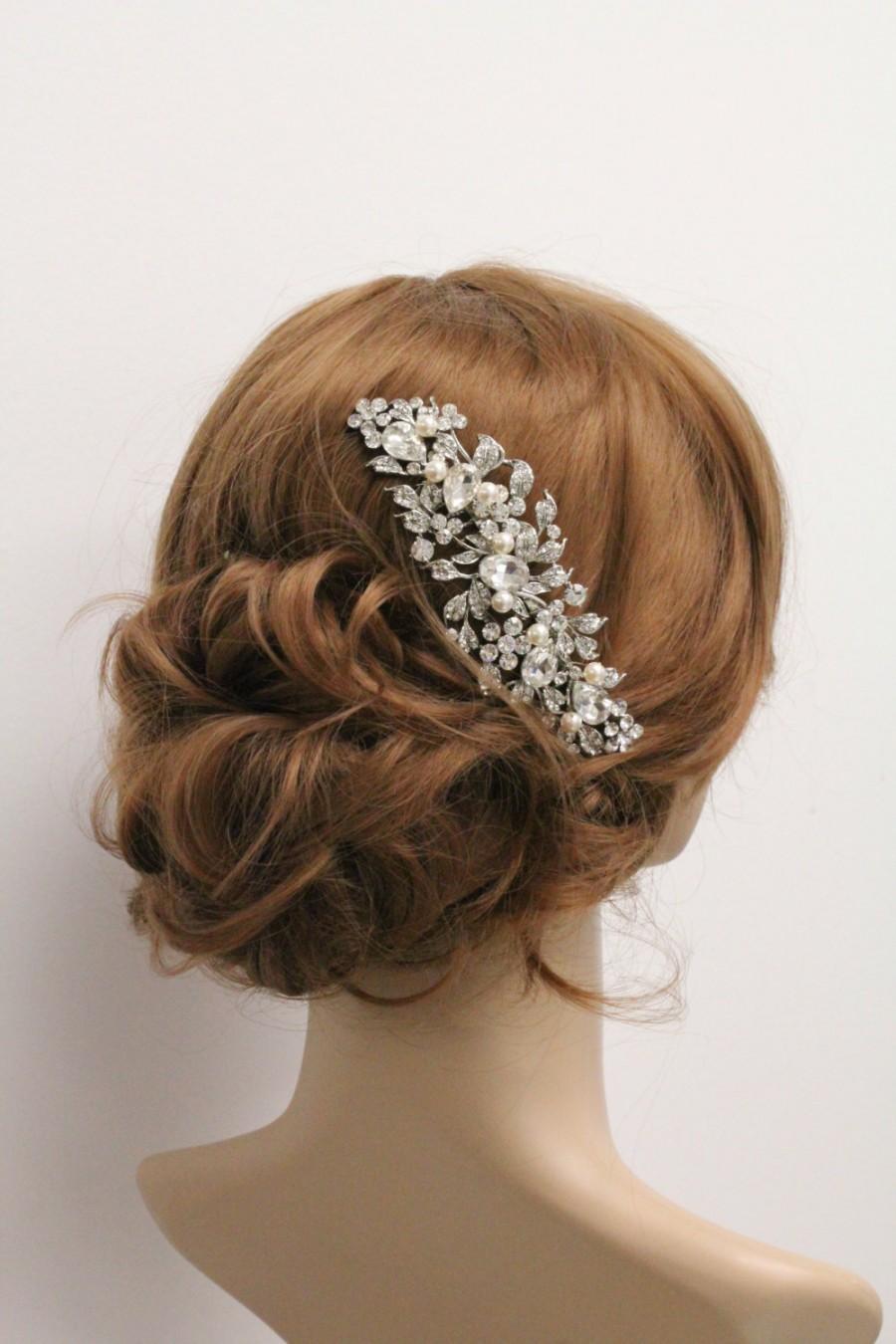 Mariage - wedding hair piece,pearl bridal comb,bridal headpiece,wedding  hair accessories,weddings bridal accessories hair,wedding hair comb,crystal